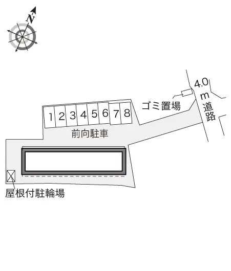 ★手数料０円★福島市森合　月極駐車場（LP）